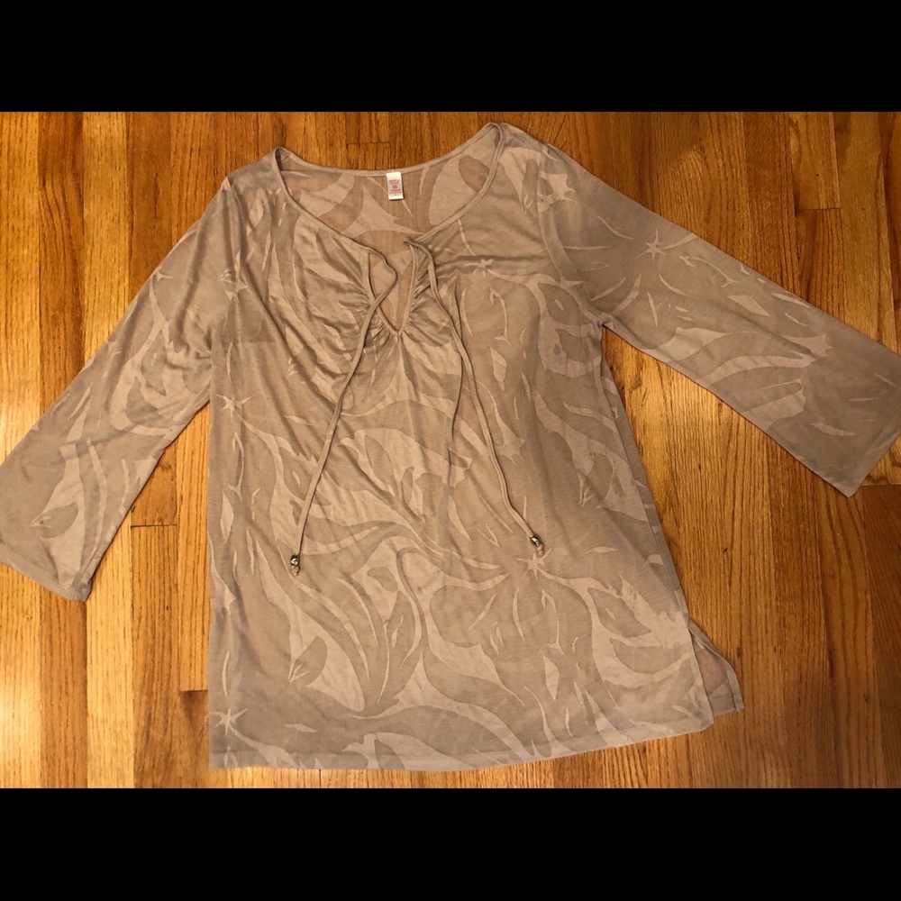 Bathing Suit Cover Up Beautiful-Tan Sz 1X